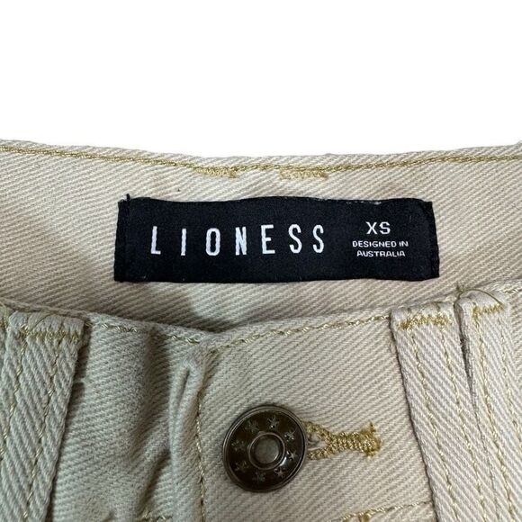 Lioness Cargo Jeans Beige/Khaki Women’s Size XS - Picture 4 of 8